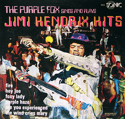 PURPLE FOX - Jimi Hendrix Hits (Tribute Album) album front cover vinyl record